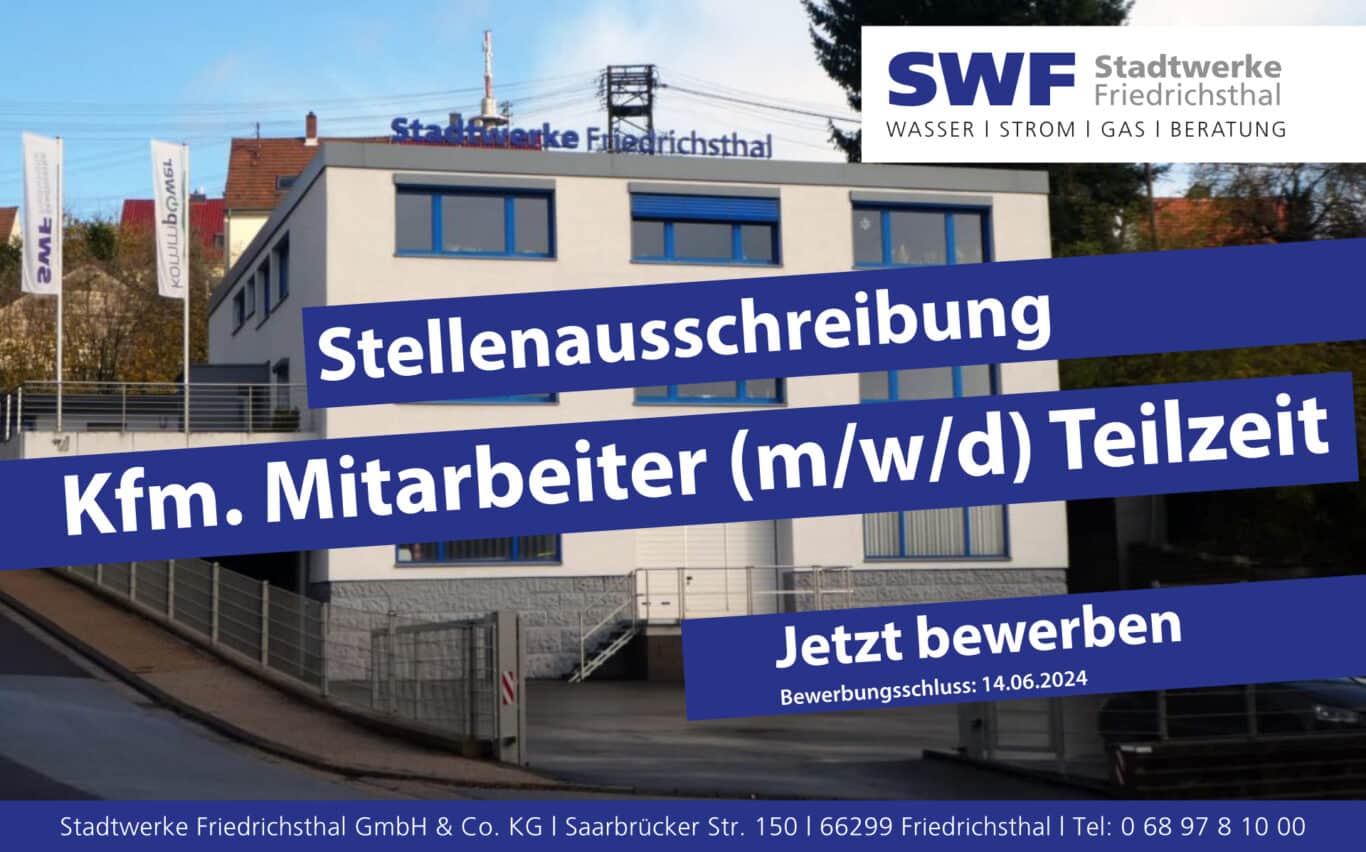 Die Stadtwerke Friedrichsthal suchen Mitarbeiter